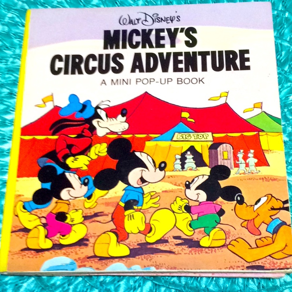 Vtg 1976 Mickey’s Circus Adventure Pop Up Book.